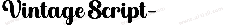 Vintage Script字体转换 Vintage Script字体转换